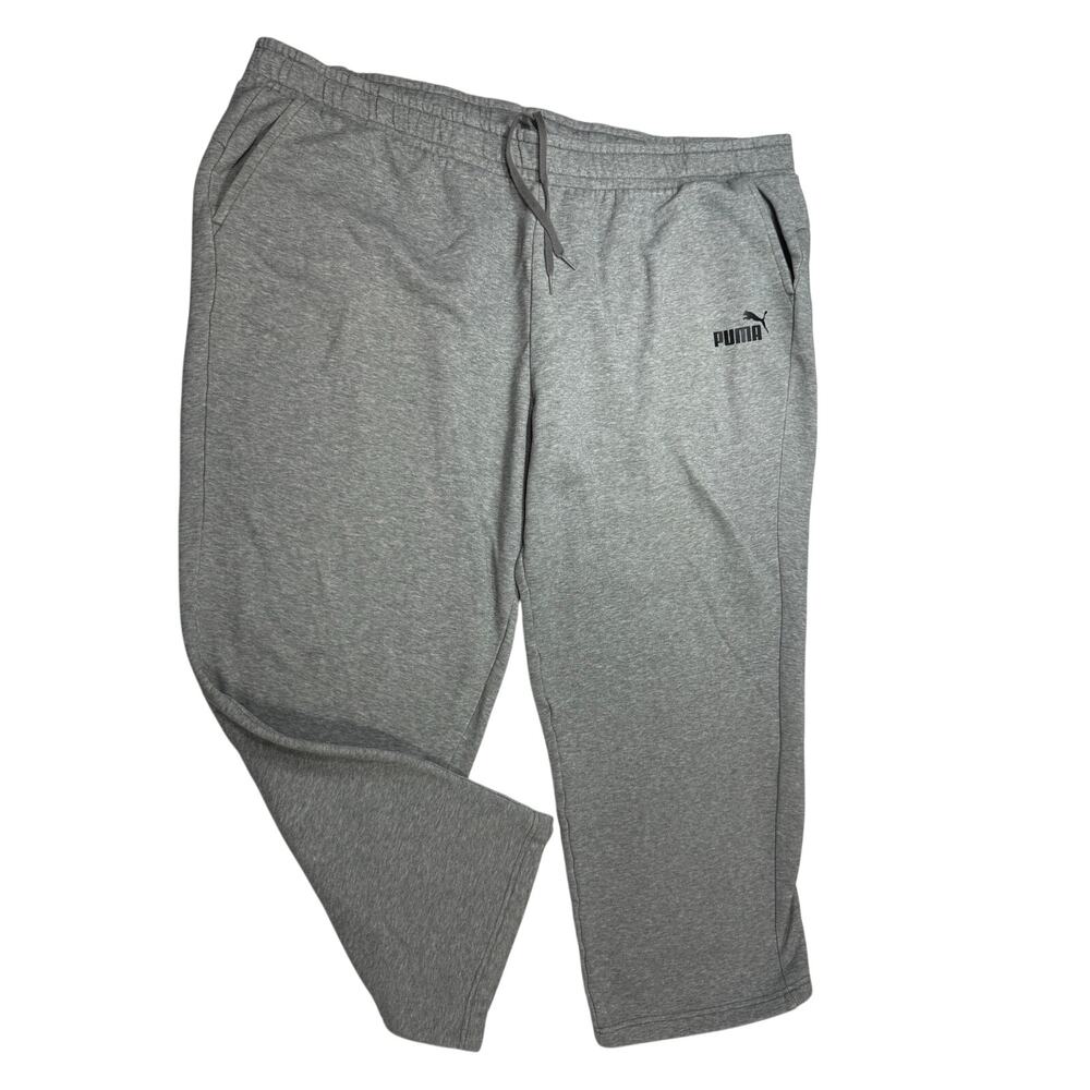 Puma Gray Sweatpants Size 4XL Drawstrings Casual Streetwear